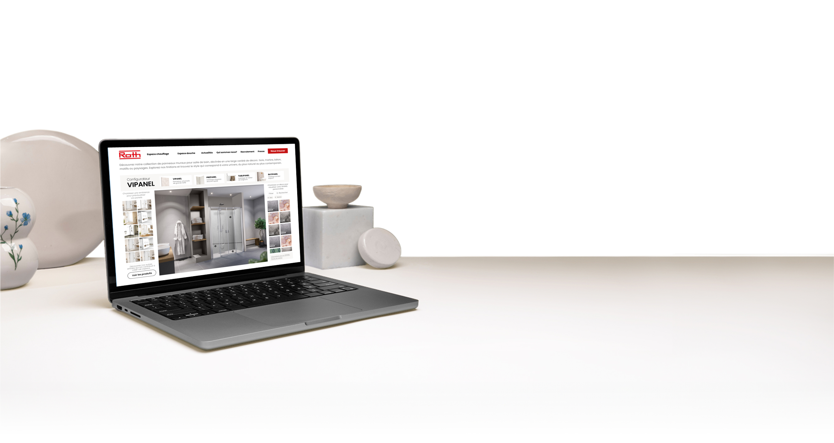 Configurateur d'ambiances pour panneaux muraux Vipanel