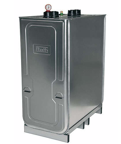 Photo CUVE FIOUL 1500 L DWT avec bac rétention métallique