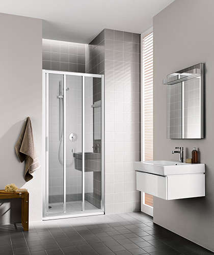 Photo Paroi de douche coulissante CADA XS CCG3L L120 2M argent poli v.clair
