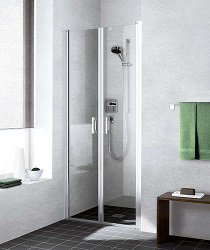 Photo Paroi de douche 2 battants LIGA LIPTD L90 2M argent poli v.clair