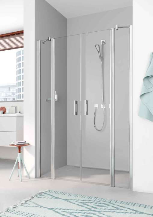 Photo Paroi de douche 2 battants PEGA PEPTF L140 2M argent poli v.clair