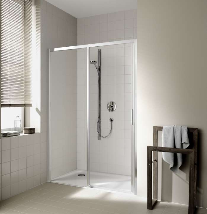 Photo Paroi de douche coulissante CADA XS CCD2L L135 2M argent poli v.clair