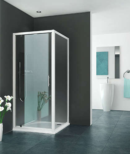Photo Paroi de douche fixe EQUI EIFIX L75 1.9M blanc v.clair clean
