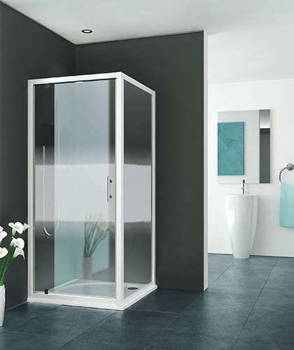 Photo Paroi de douche fixe EQUI EIFIX L90 1.9M blanc v.serig clean