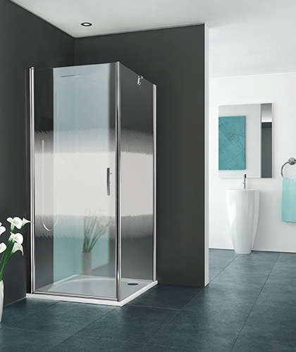 Photo Paroi de douche fixe EQUI EIFIX L80 1.9M argent poli v.serig clean