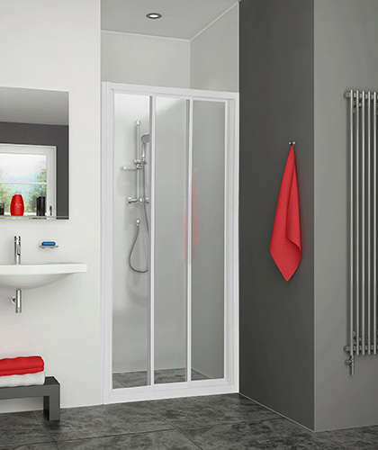 Photo Paroi de douche coulissante EQUI EICL3 L80 1.9M blanc v.clair clean