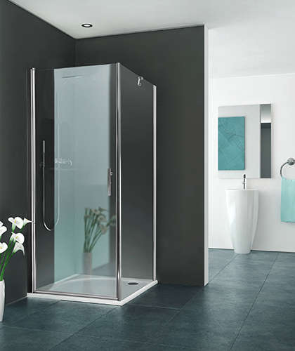 Photo Paroi de douche pivotante EQUI EIPI2 L90 2M argent poli v.clair clean