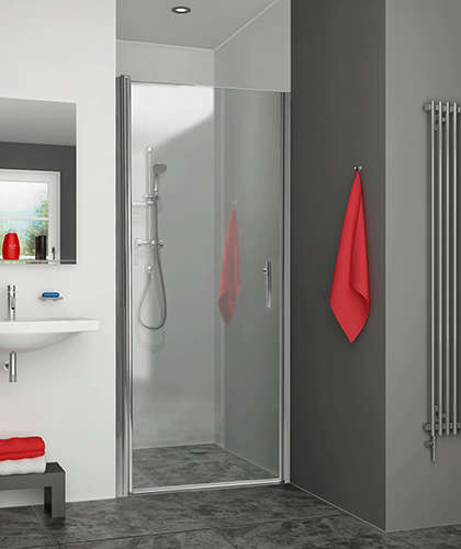 Photo Paroi de douche pivotante EQUI EIPI2 L90 2M argent poli v.clair clean
