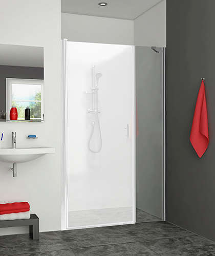 Photo Paroi de douche fixe EQUI EIFXO L38 2M argent poli v.clair clean