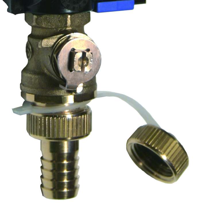 Photo Robinet de vidange en laiton en 1/2" pour ancien collecteur NI