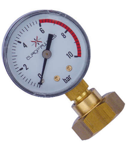 Photo Kit manomètre d'épreuve 10 bars à écrou tournant 3/4"