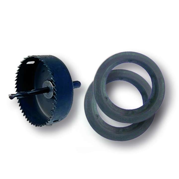 Photo Set de jumelage pour Twinbloc -  avec scie cloche et 2 joints à lèvres DN100