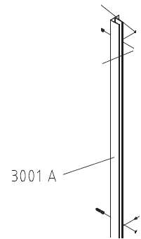 Photo PROFILE MURAL Référence 3001A ARGENT POLI Hauteur 1900