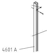 Photo PROFILE MURAL Référence 4601A ARGENT MAT Hauteur 2000