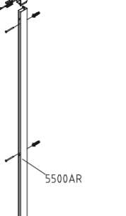 Photo PROFILE MURAL Référence 5500AR ARGENT POLI Hauteur 2000