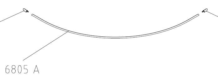 Photo BAGUETTE SEUIL D ETANCHEITE Référence 6805A rayon 55 BLANC