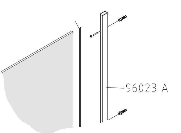 Photo PROFILE MURAL Référence 96023A ARGENT POLI Hauteur 2000