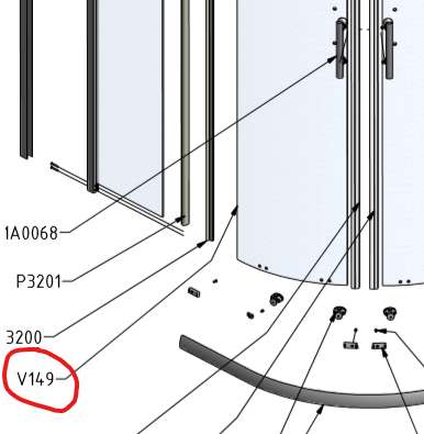 Photo Element coulissant seul référence V149 ND02-0692-02