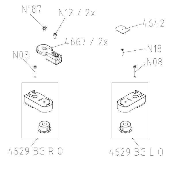 Photo SET PIVOT HAUT 4629 + 4667 CC / LI ARGT