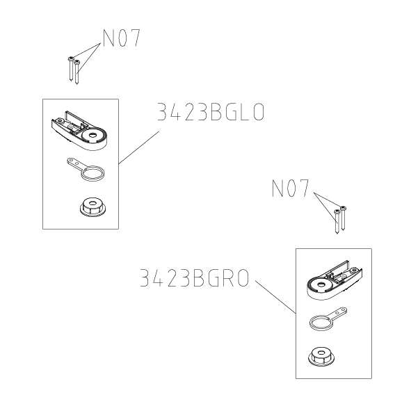 Photo SET PIVOT HAUT 3423 DI BLC