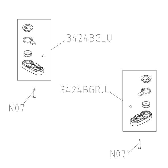 Photo SET PIVOT BAS 3424 DI BLC