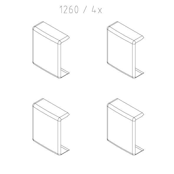 Photo SET 4 CACHES 1260 DI ARGT