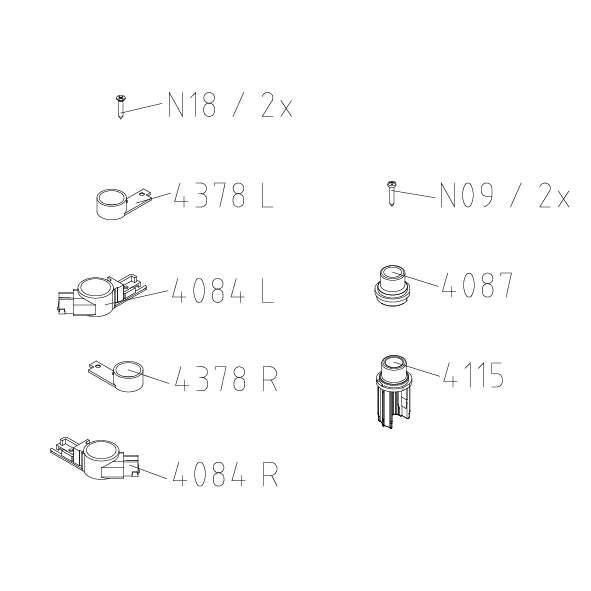 Photo SET PIVOT BAS 4084 I2 FDR/FDL ARGT