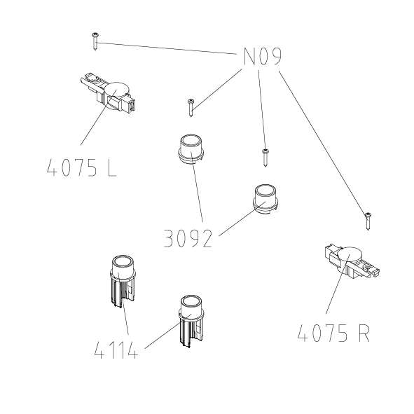 Photo SET PIVOT HAUT N2/I2 PTD pour rail BLC