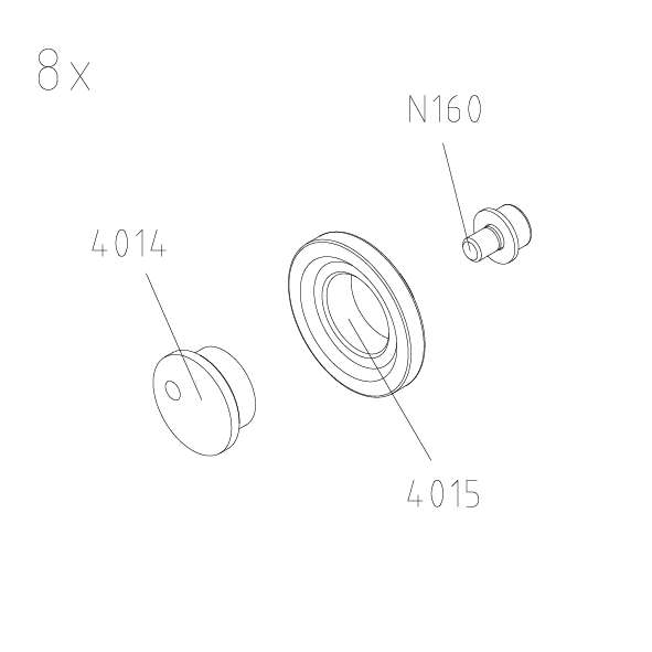 Photo SET 8 ROULETTES N2 / I2 ED2 / IB40/ST2