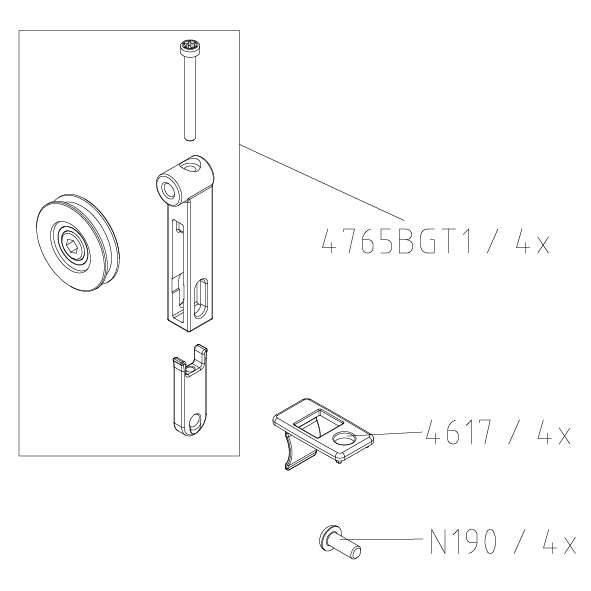 Photo SET 4 ROULETTE LI  C2R/L / D4B