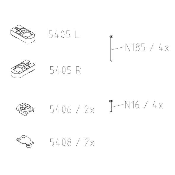 Photo SET PIVOT HAUT RAYA 5405 ARGT MAT