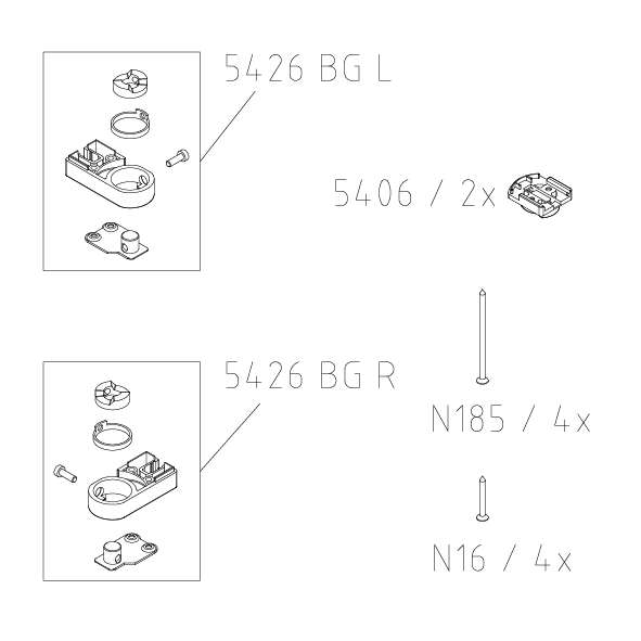 Photo SET PIVOT BAS RAYA 5426 ARGT POLI