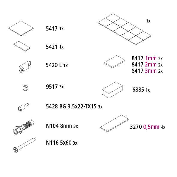 Photo SET MONTAGE RA 1NL ARGT MAT
