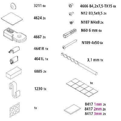 Photo Sachet de montage CADA XS CC PTD blanc