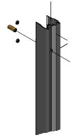 Photo Profilé pivot EQUI P1324 argent poli H1400