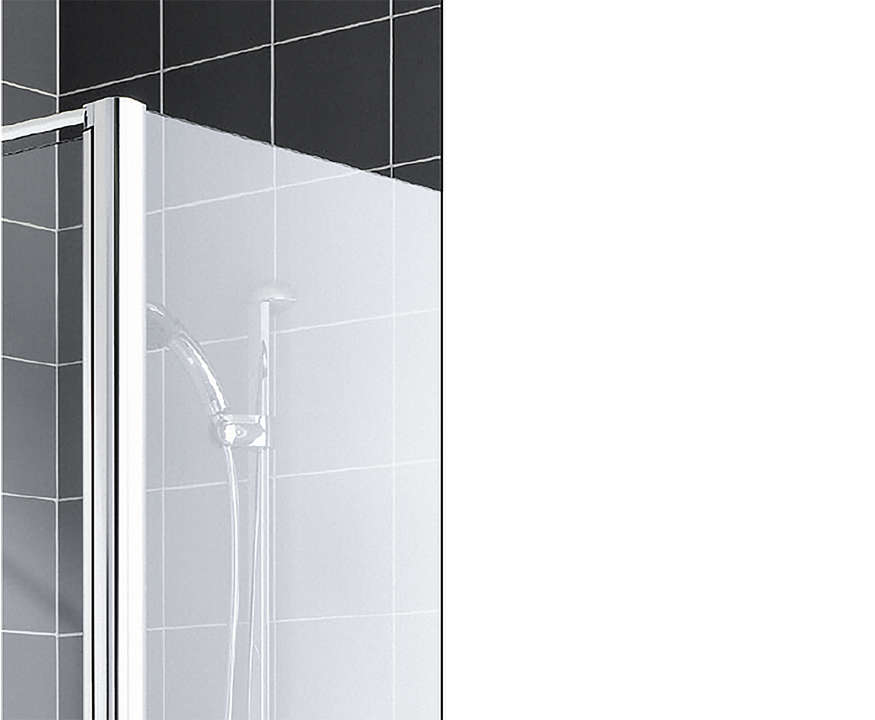 Photo Paroi de douche fixe PEGA PETWO L110 2M argent poli v.opaco