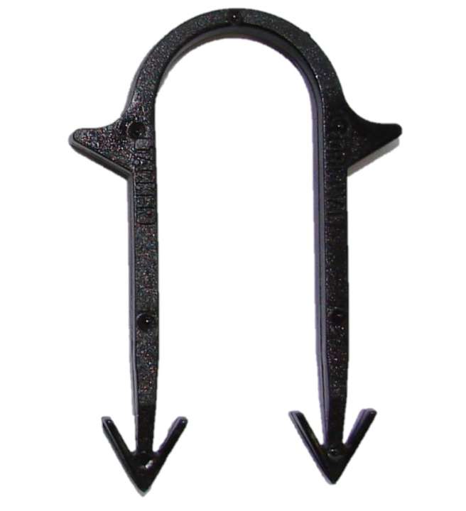 Photo Agrafe longue de 60mm en simple harpon maintenant le tube sur la dalle plane