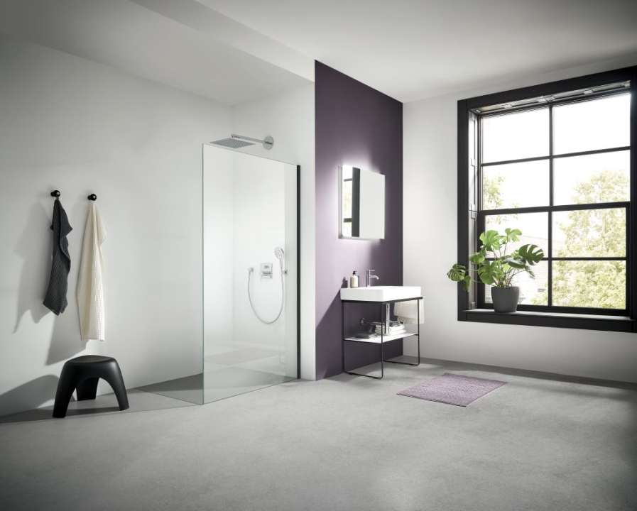 Photo Paroi de douche walk-in WALK-IN-SHOWER XC XCWIO L80 2M noir soft v.clair