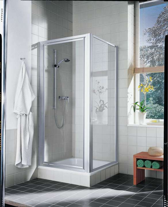 Photo Paroi de douche pivotante CADA CAKTD L70 1.9M argent poli v.clair