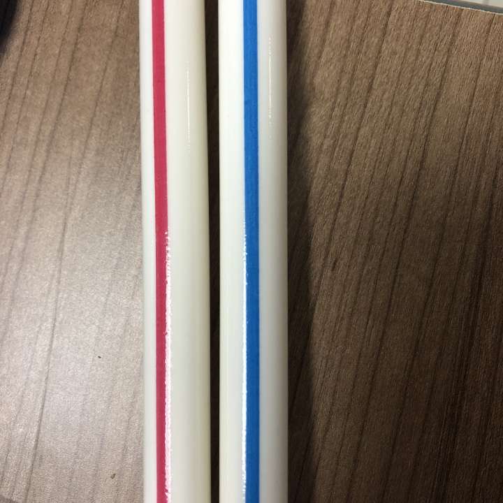 Photo Tube nu PE-Xa blanc liseré rouge - 13 x 16 - 100 m