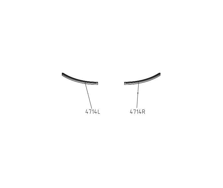Photo Jeu de 2 JOINTS HORIZONTAUX BAS Référence 4714R+L