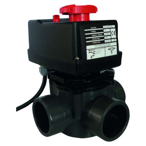 Photo Vanne moteur 3 voies ROTH pour alimentation des circuits solaires piscine