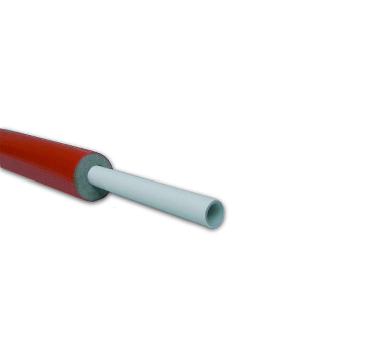 Photo Tube multicouche pré-isolé d'une mousse PE circulaire de 9mm rouge 17 Cour 50