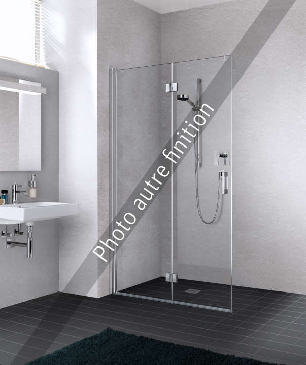 Photo Paroi de douche walk-in LIGA LI2YL L120 2M argent poli v.clair clean