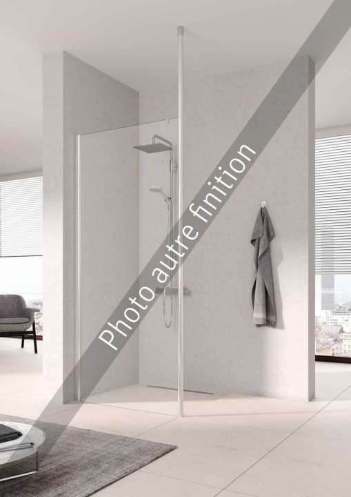 Photo Paroi de douche walk-in PEGA PETWP L100 2M argent poli v.opaco clean