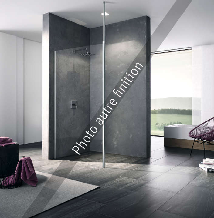 Photo Paroi de douche walk-in WALK-IN-SHOWER XB XBWDW L110 2M argent poli v.clair