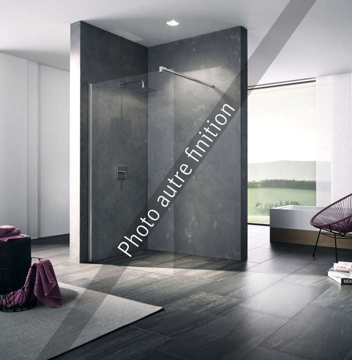 Photo Paroi de douche walk-in WALK-IN-SHOWER XB XBWIA L150 2M noir soft v.clair clean