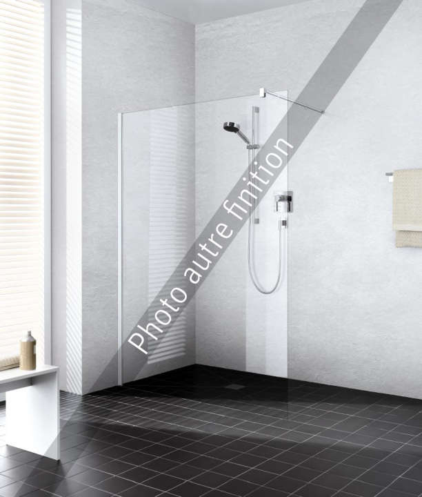 Photo Paroi de douche walk-in WALK-IN-SHOWER XB XBWIW L140 2M noir soft v.clair clean
