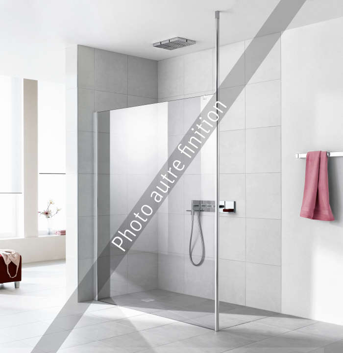 Photo Paroi de douche walk-in WALK-IN-SHOWER XS XSWD3 L150 2M argent poli v.clair clean