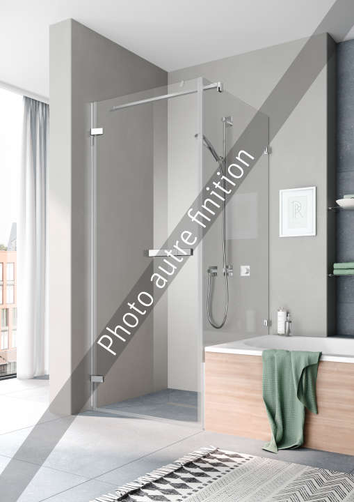Photo Paroi de douche pivotante TUSCA TU1KR L100 2M argent poli v.opaco